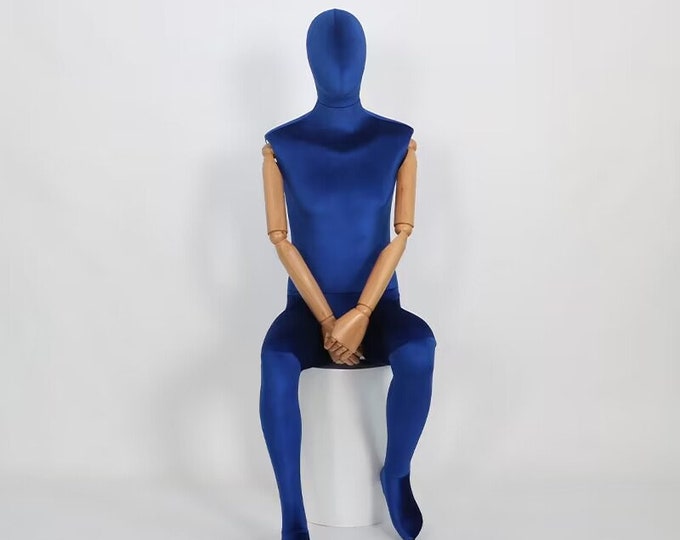 Personalized Colors Royal Blue Velvet Full Body Male Mannequin Dress Form Mateo
