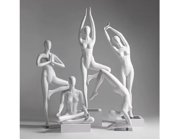 Cheap White Color Sport Yoga Poses Female Mannequins YG