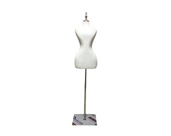 Cheap Adjustable Silver Base Silver Neck Cover Wast Waist Female Mannequin Dress Form Vicky