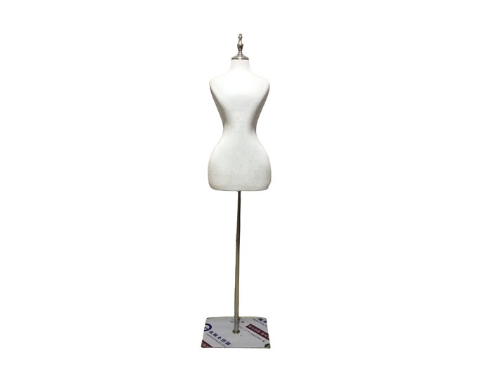 Cheap Adjustable Silver Base Silver Neck Cover Wast Waist Female Mannequin Dress Form Vicky