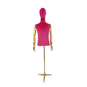 Personalized 99 Colors Egghead Colored Velvet Mannequin Male Dress Form James