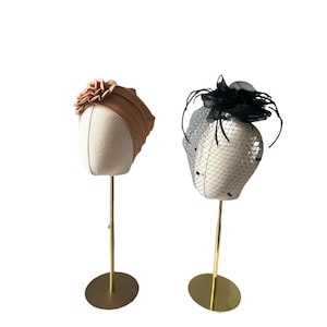 Headband Display Turbay Display Millinery Display Gold Bronze Base Female Mannequin Head SH01