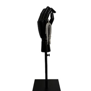 Adjustable Black Base Black Wooden Display Mannequin Hand WH03