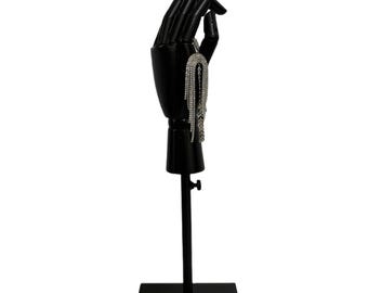 Adjustable Black Base Black Wooden Display Mannequin Hand WH03
