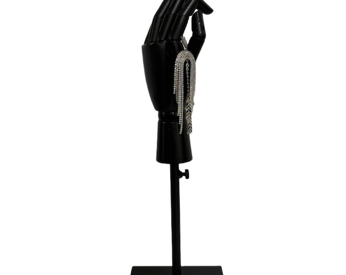 Adjustable Black Base Black Wooden Display Mannequin Hand WH03