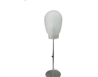 Styropor-Kopf Für Perücken & Hüte - Weiblicher Dummy-Kopf, Weiß, 20 Cm Hoch, Kopfumfang 52 Cm