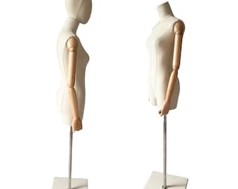 Heavy Protective Work Clothing Display Linen Base Natural Linen Female Mannequin Dress Form Diana