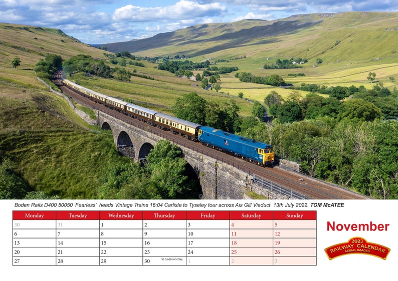 Extra Large 2023 RAILWAY CALENDAR Aerial Images Etsy UK