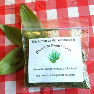 1 Unze Beutel Wild Ramps (Leeks) Blattflocken.  Ausgetrocknete Rampen.   Getrocknetes Rampenblatt-Gewürz