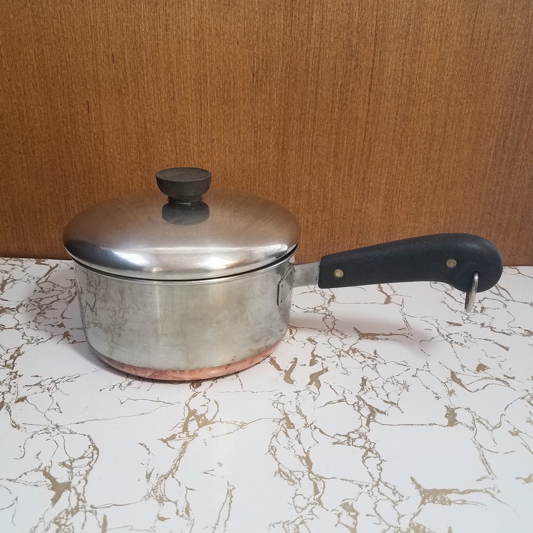 Vintage Revere Ware 1801 Copper Bottom 2 Quart Saucepan With Etsy