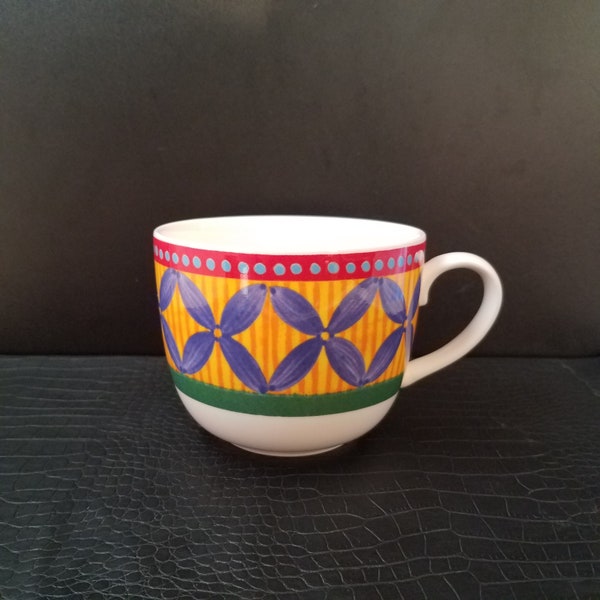 Vista Alegre Samba Oversize Teacup, 22 Ounce Soup Mug, Fine Earthenware, Portugal,