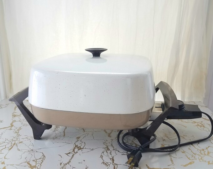 Retro 90s West Bend Electric Fry Pan, High Dome Electric Skillet