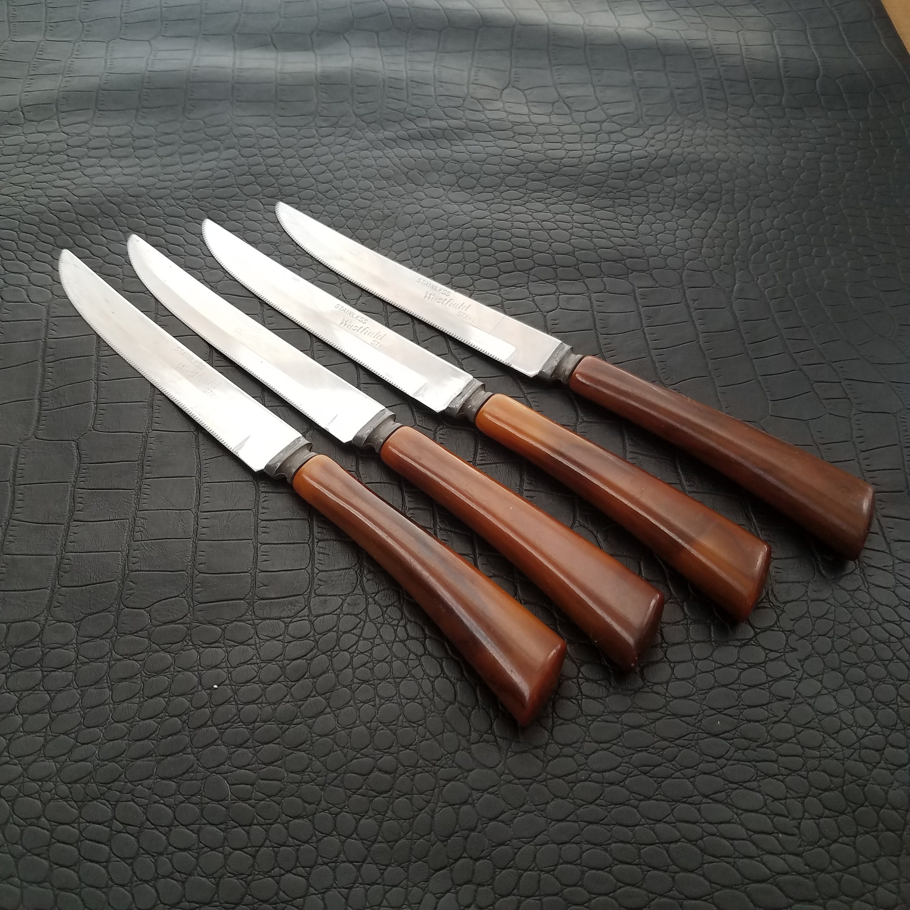 Set of 6 Case XX CAP 256 Steak Knives Patent From 1938 