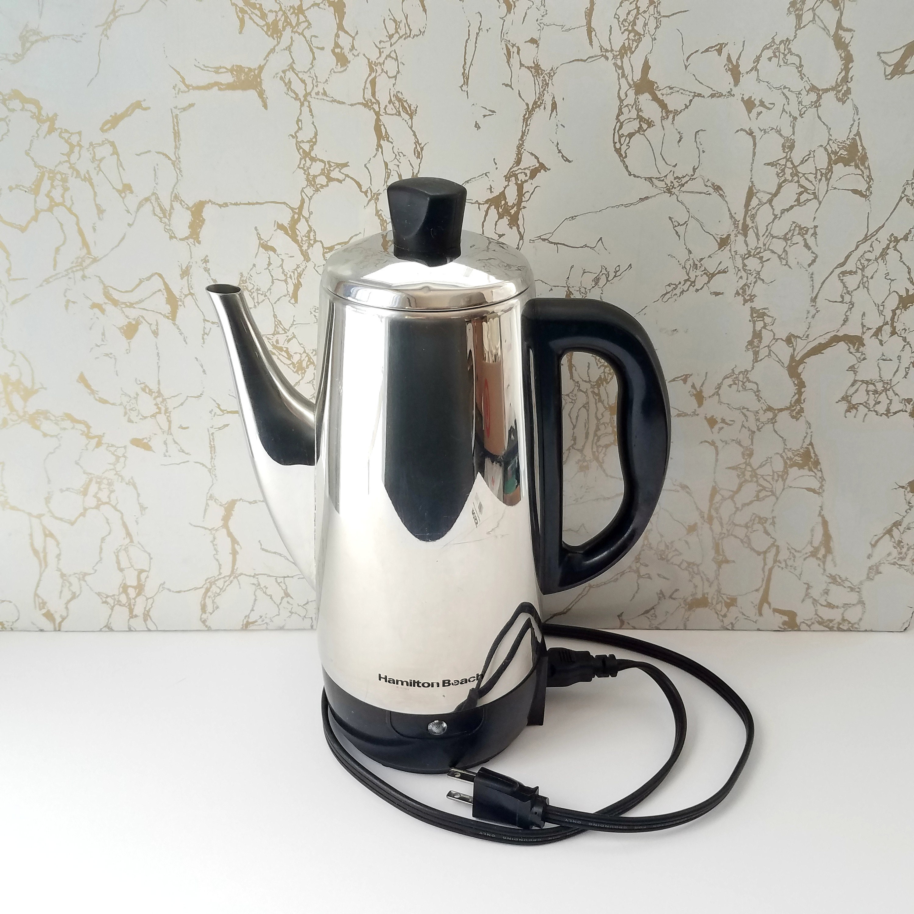 Hamilton Beach 40616R 12 Cup Electric Percolator Coffee Maker - Stainless  Steel