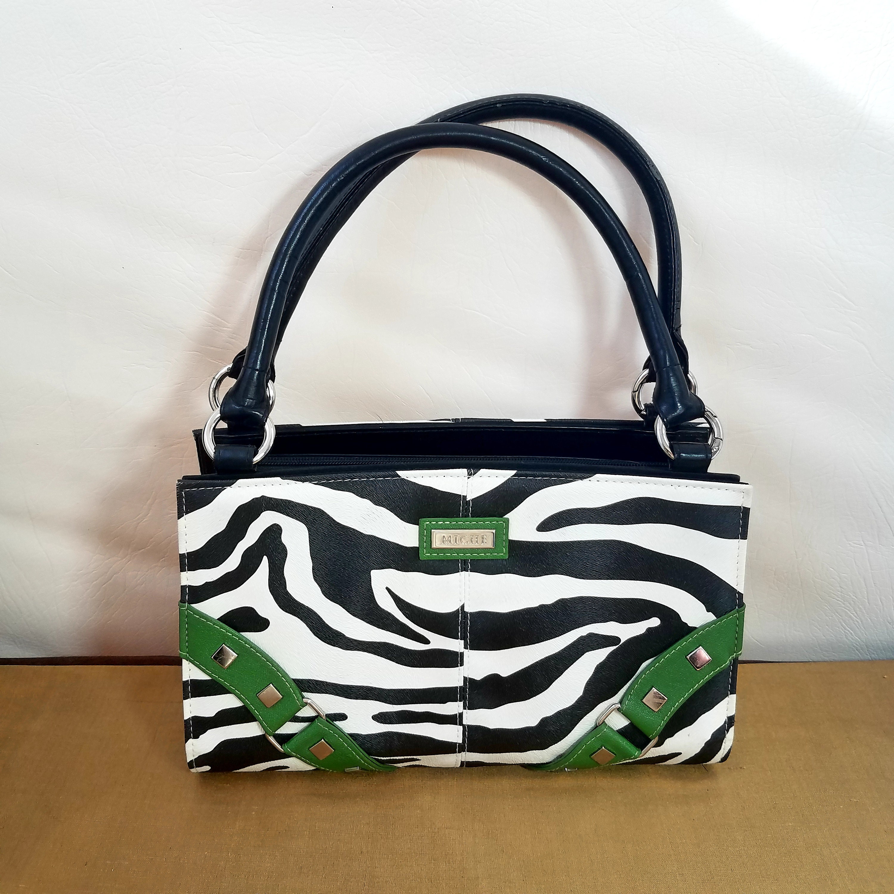 Zebra Print Baguette Bag | Bags, Black and white bags, Zebra print bag