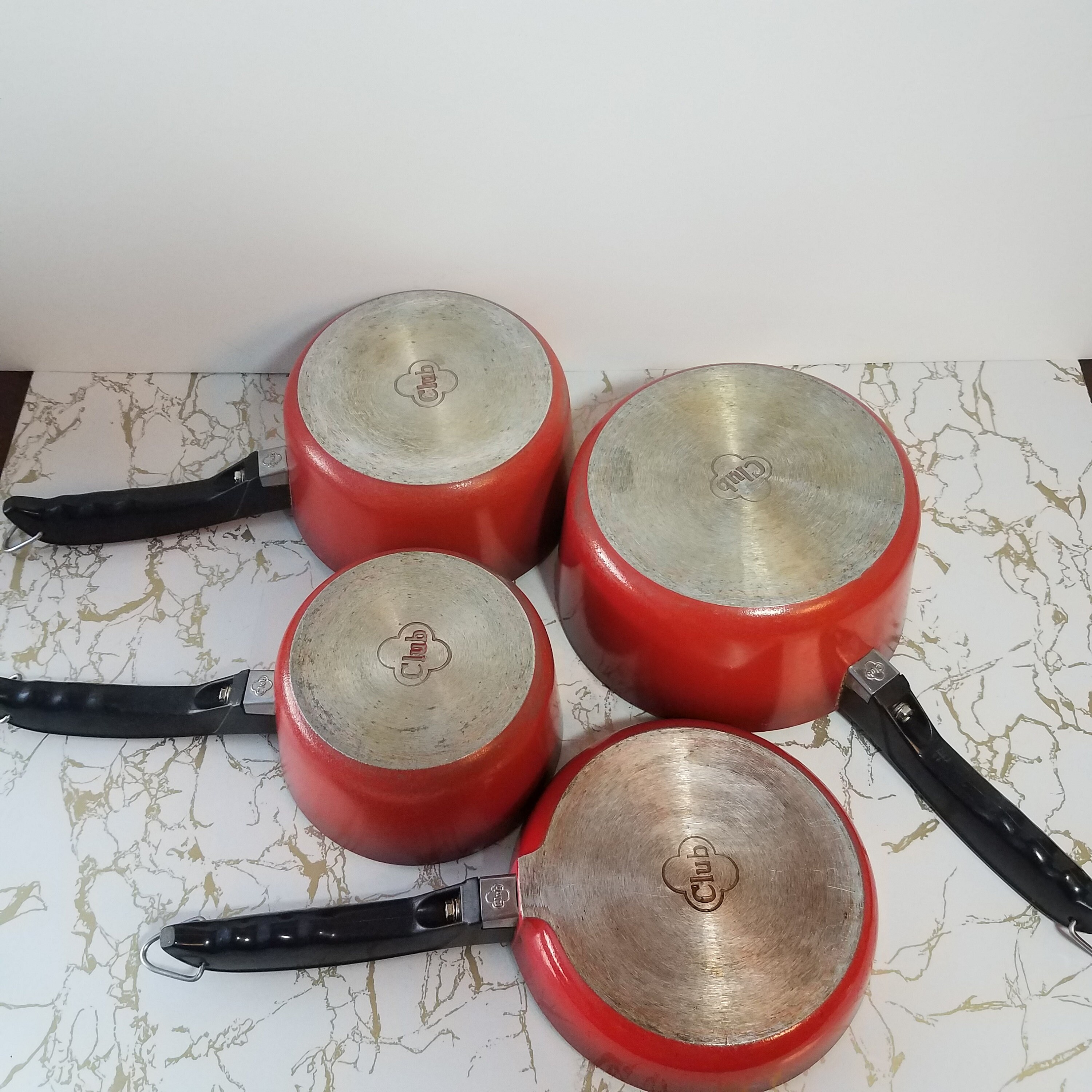 Retro Bright Orange Club Aluminum Sauce Pan or 6.5 Inch Egg Retro Bright Orange Club Aluminum Sauce Pan or 6.5 Inch Egg