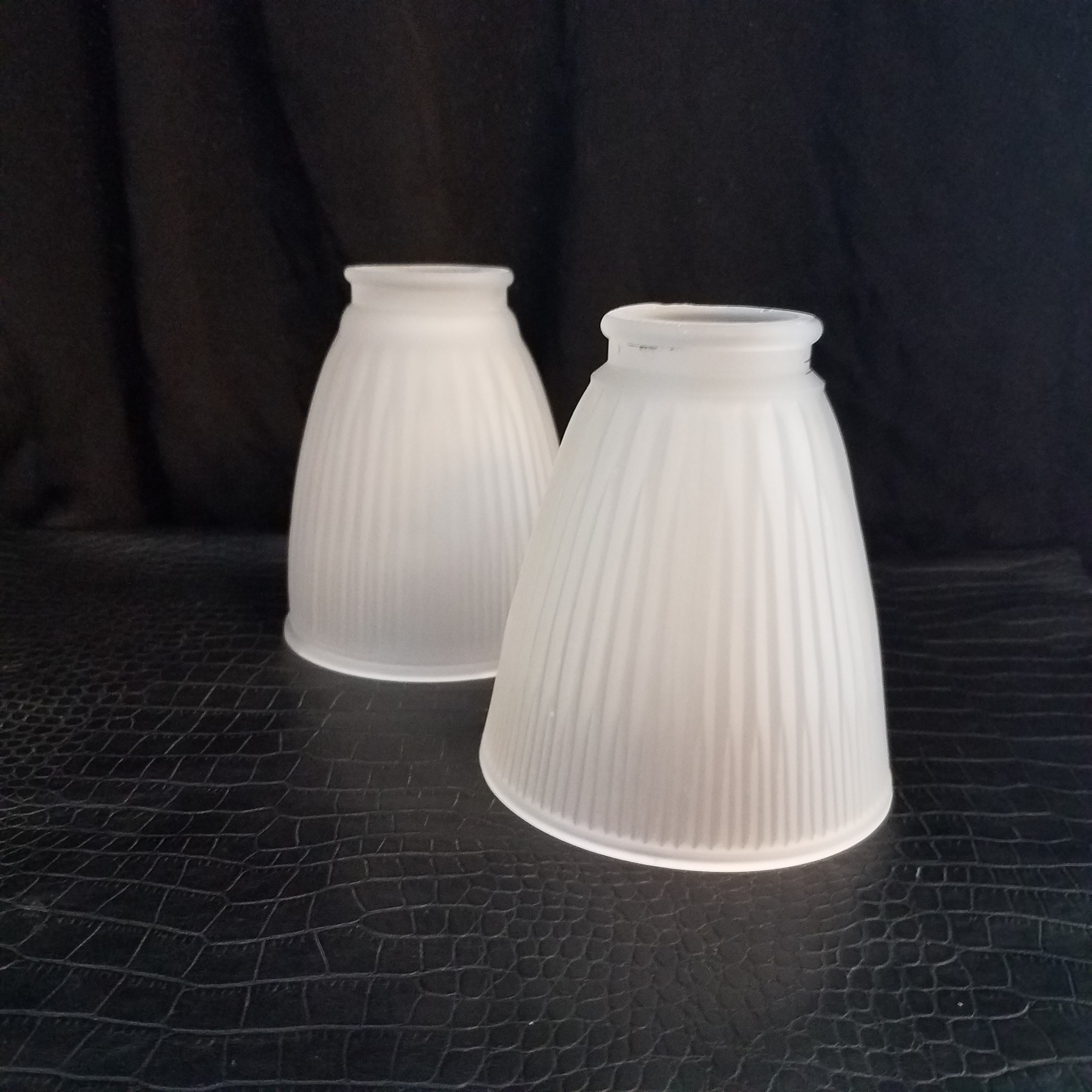 Ribbed Frosted Glass Pendant Shade, 2 1/8 Inch Fitter, Sconce Shade,  Gooseneck Lamp Shade, - Etsy, image size:3000x3000