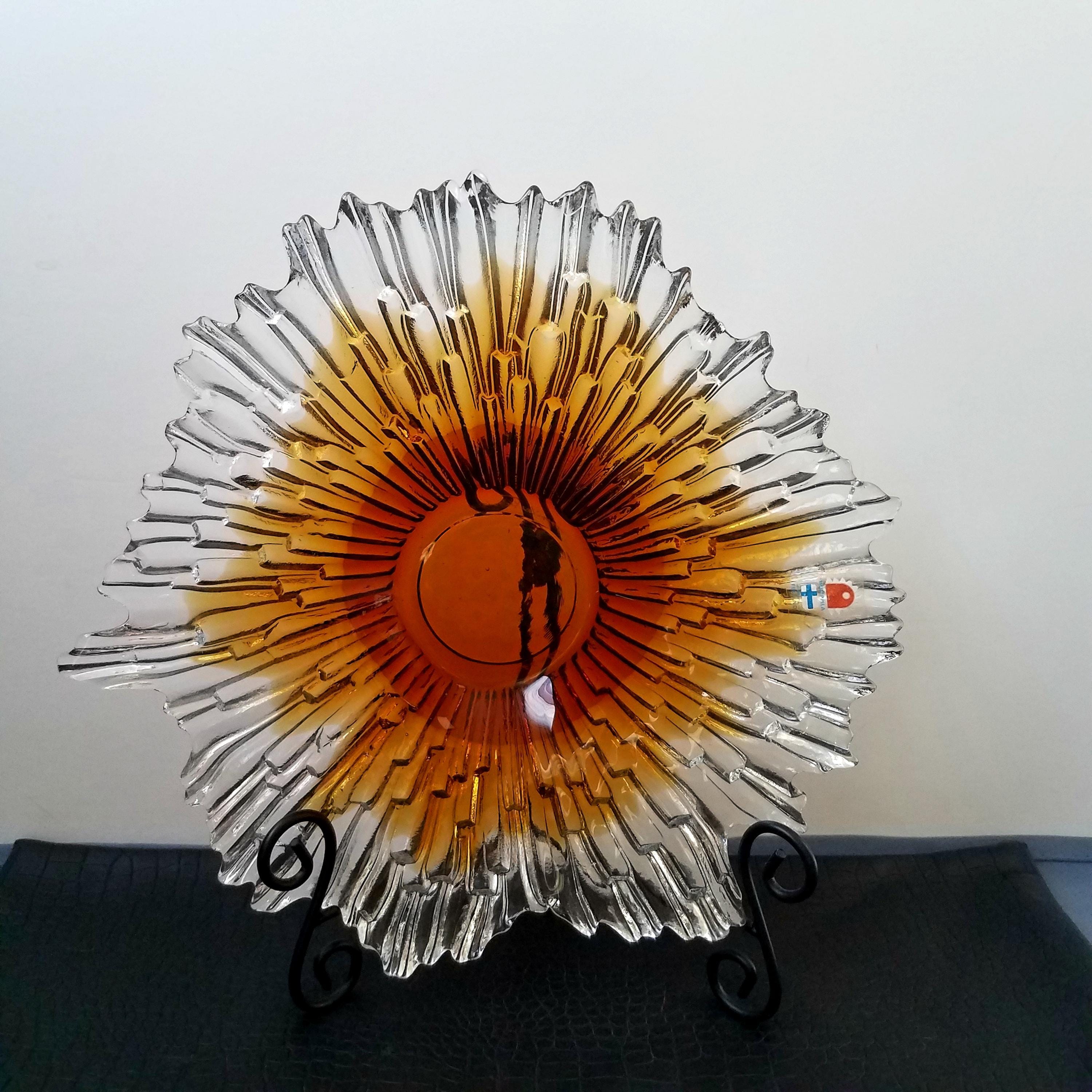 Humppila＊Revontulet＊Glass lamp shade【希少】 Humppila Tauno Wirkkala Revontulet Northern Lights Ice Bowl