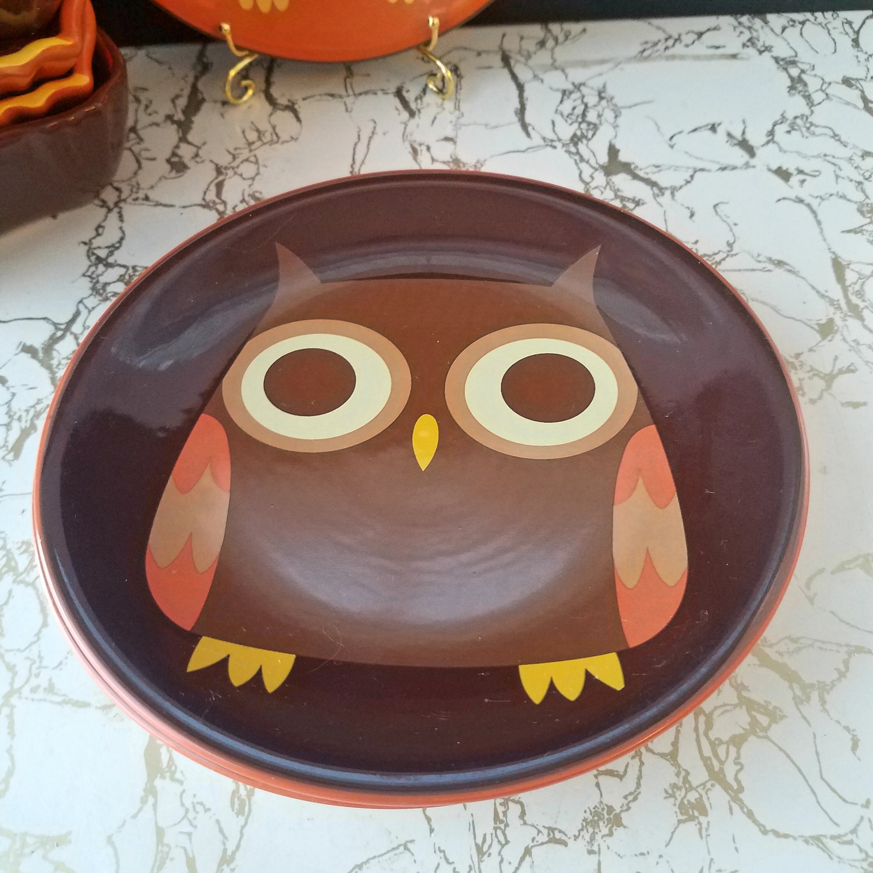 Owl plate set hotsell