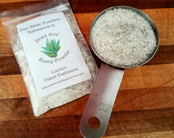 Dried Ramp Powder 1 Oz (1/4 cup) Bag,  Wild Ramps (Leeks) Powder, 100% Organic Wild Leek Seasoning
