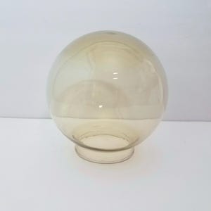 Globo de luz transparente ámbar/dorado, pantalla redonda de vidrio de 15 cm, adaptador de 8 cm, globo de repuesto para lámpara de techo.