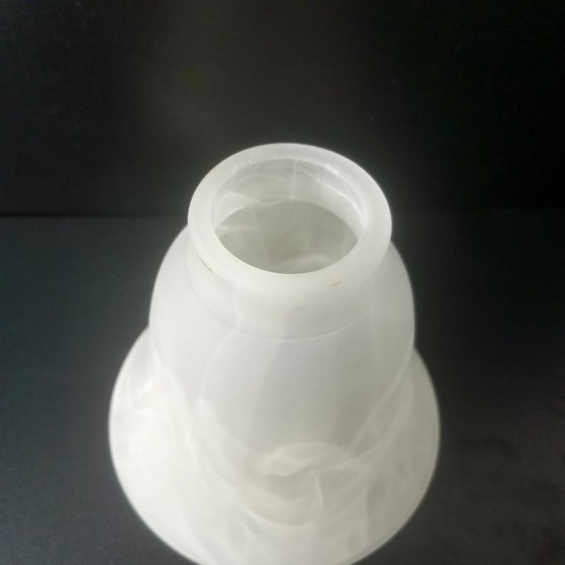 Vintage Marbled Alabaster Glass Pendant Shade, 2 1/8 Inch Fitter, Alabaster Sconce Light Shade, Replacement Glass Shade image 8
