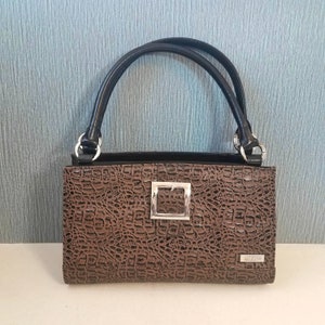 Miche Purse Cover, Brown Faux Leather Magnetic Purse Cover, Miche Purse Shell,