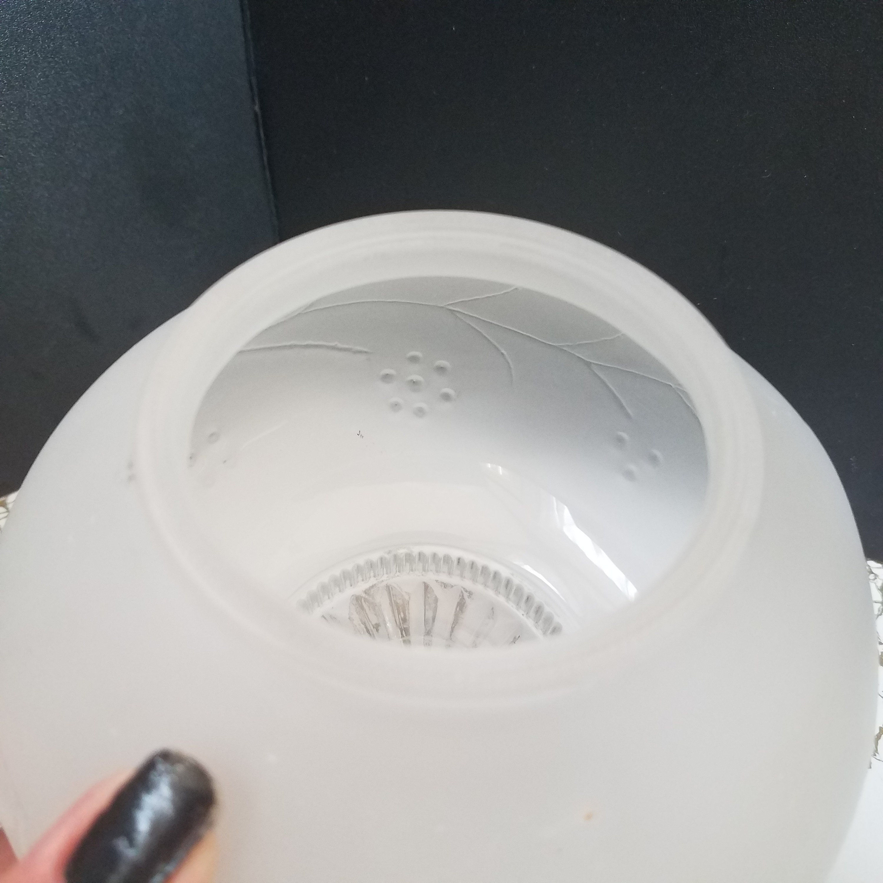 Vintage Replacement Glass Ceiling Fixture Globe Frosted Glass Etsy