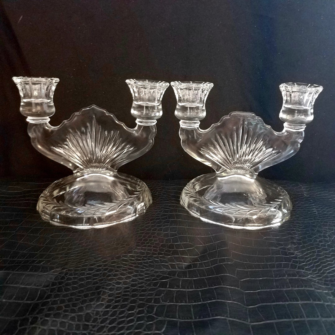 Interesting Info About Vintage Glass Double Candle Holders