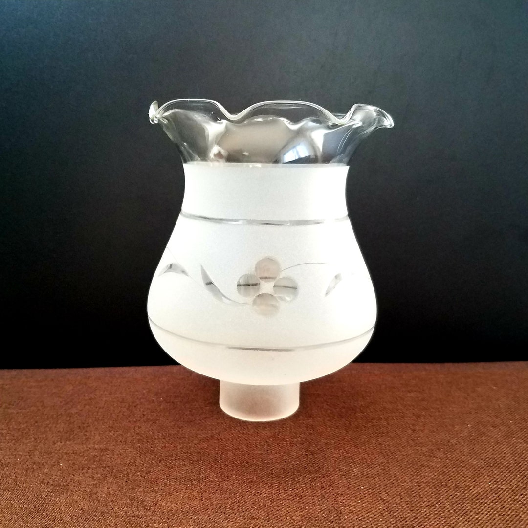 Vintage Glass Replacement Shades With Small Fitters, 1 5/8 Fitter