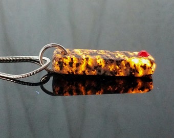 Long, Thin and Bling Yooperstone Necklace.  Fluorescent Sodalite.  FREE 365nm UV Viewing Light!!!