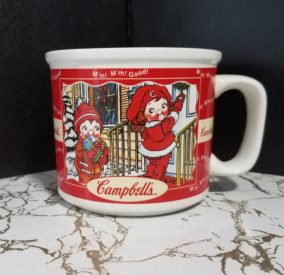 Vintage Campbell Soup Cups, Campbell's Kids Winter and Fall Retro Soup