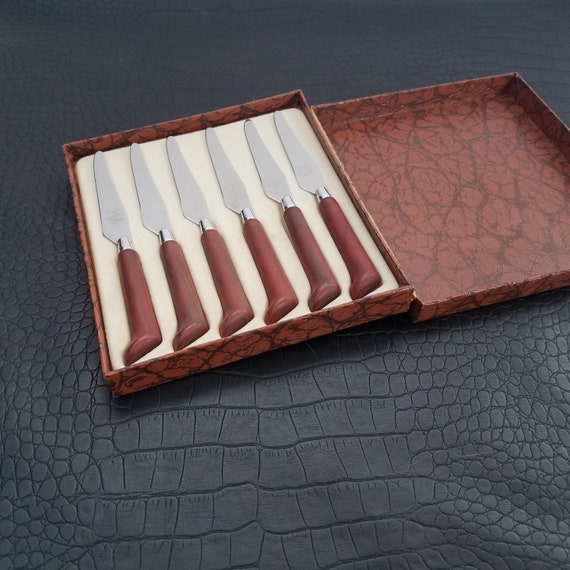 Vintage Dinkee Mini Knife Set, Bakelite Handles, Dinkee Mini