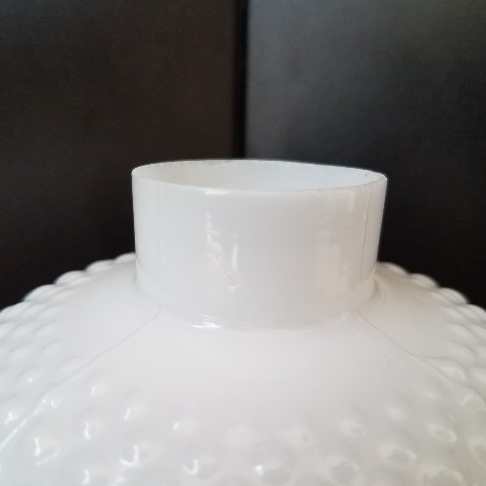 Vintage Hobnail Milk Glass Chandelier or Sconce Shade 1 5/8 Etsy