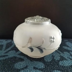 Vintage Replacement Glass Ceiling Fixture Globe, Frosted Glass Lamp Globe, 3.25 Inch Fitter (B)
