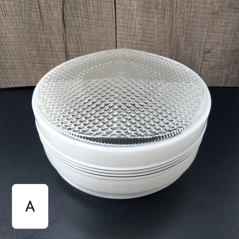 Vintage Glass Drum Ceiling Light Cover 7 7/8 Inch Fitters Etsy