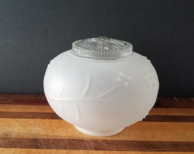 Vintage Replacement Glass Ceiling Fixture Globe, Frosted Glass Lamp
