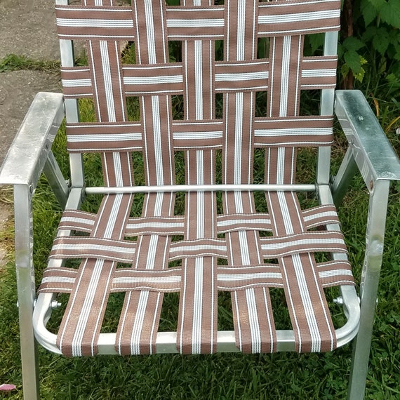 VINTAGE WEBBING Replacement Cover For Aluminum Lawn Patio Chair Pastels One  Piec