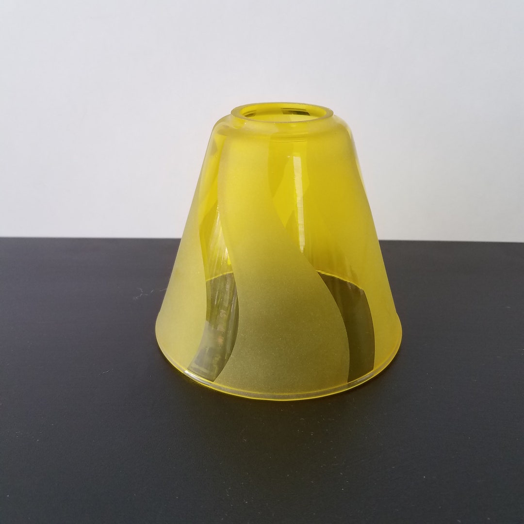 Yellow Glass Pendant Shade Replacement Glass Shade Gooseneck Etsy