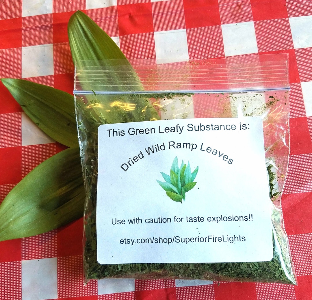 1 Ounce Bag Wild Ramps leeks Leaf Flakes. Dehydrated Ramps. Dried Ramp