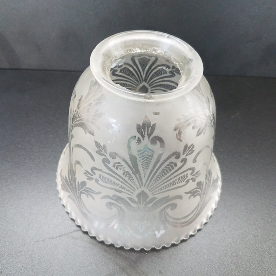 Vintage Etched Glass Pendant Lamp Shade Ceiling Light Shade Etsy