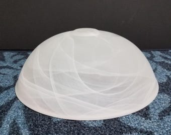 Alabaster Glass Downrod Ceiling Fixture Shade, 8.5 Inch Fitter, Glass Replacement Shade, Dome Ceiling Light Cover