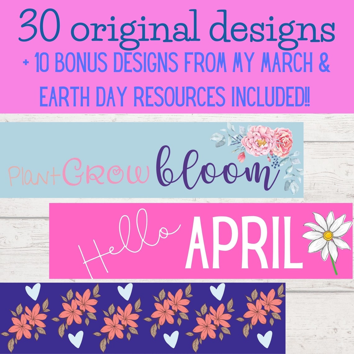 Spring Google Classroom Headers - Etsy
