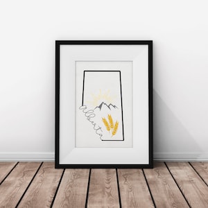 Alberta Prairie Digital Download, Alberta Rocky Mountains, Wheat Fields, Instant download, Alberta Province Wall Art