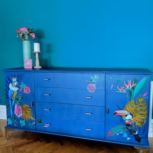 Sold sold example of my work. Tropical sideboard