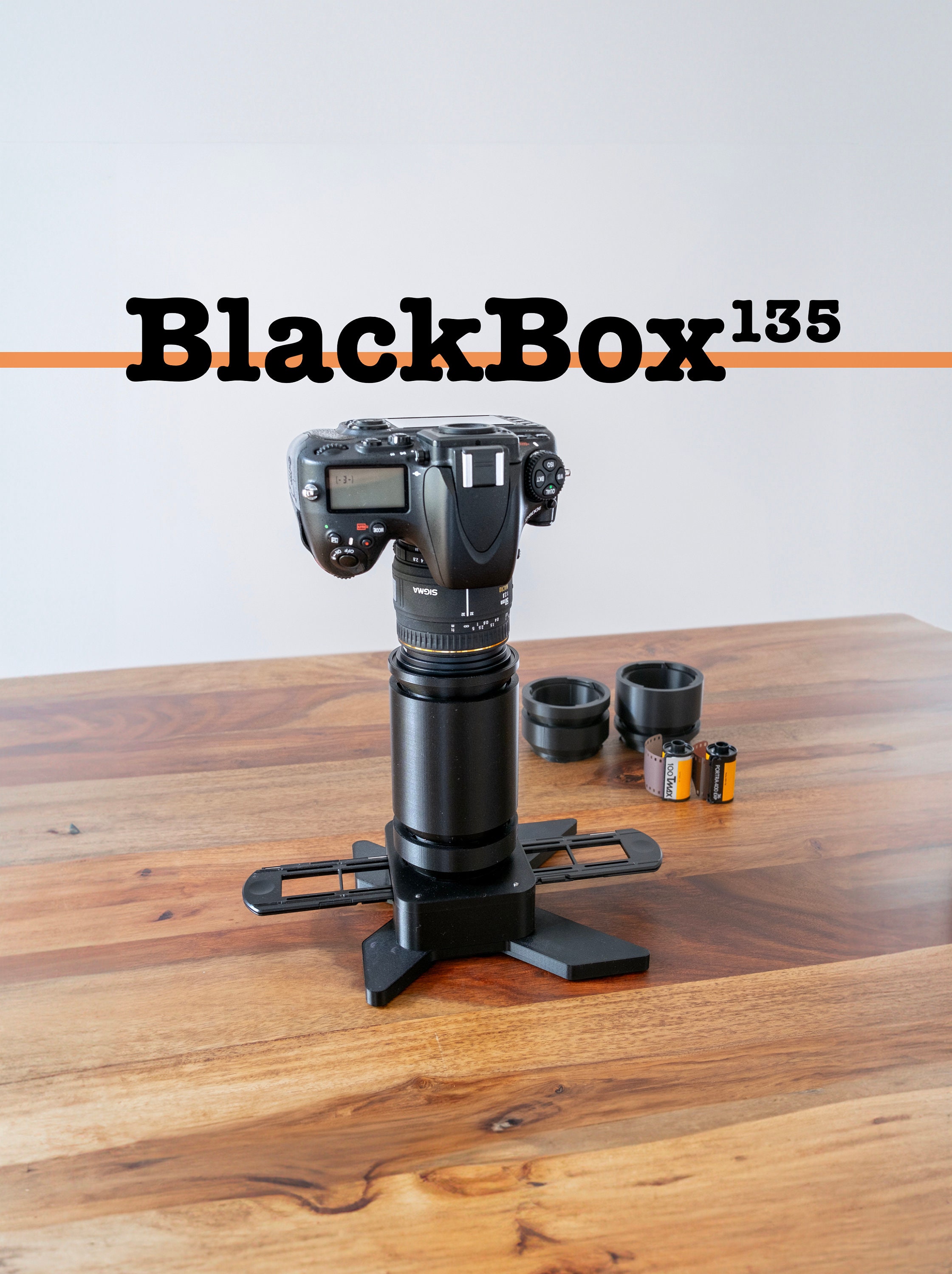 フィルムスキャン用コピースタンド、135,120(6×7迄)ネガキャリア付 フィルムスキャン用コピースタンド、135,120(6×7迄)ネガキャリア付