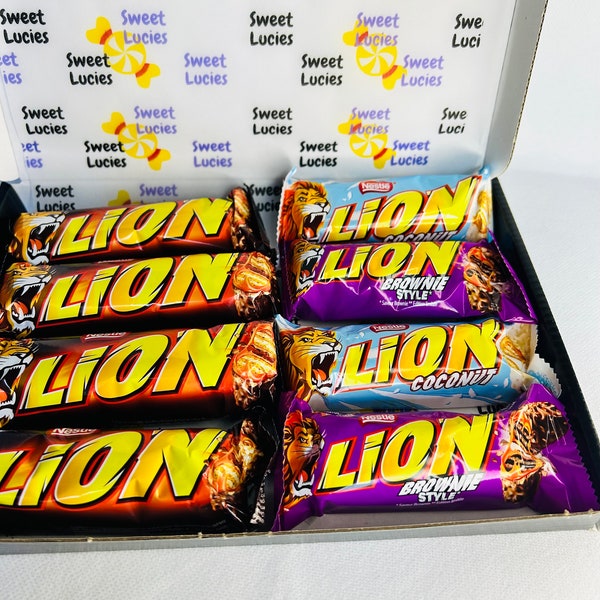 Lion Bar Gift Box Regalo de chocolate de cumpleaños Pascua Cesta de chocolate Cualquier ocasión