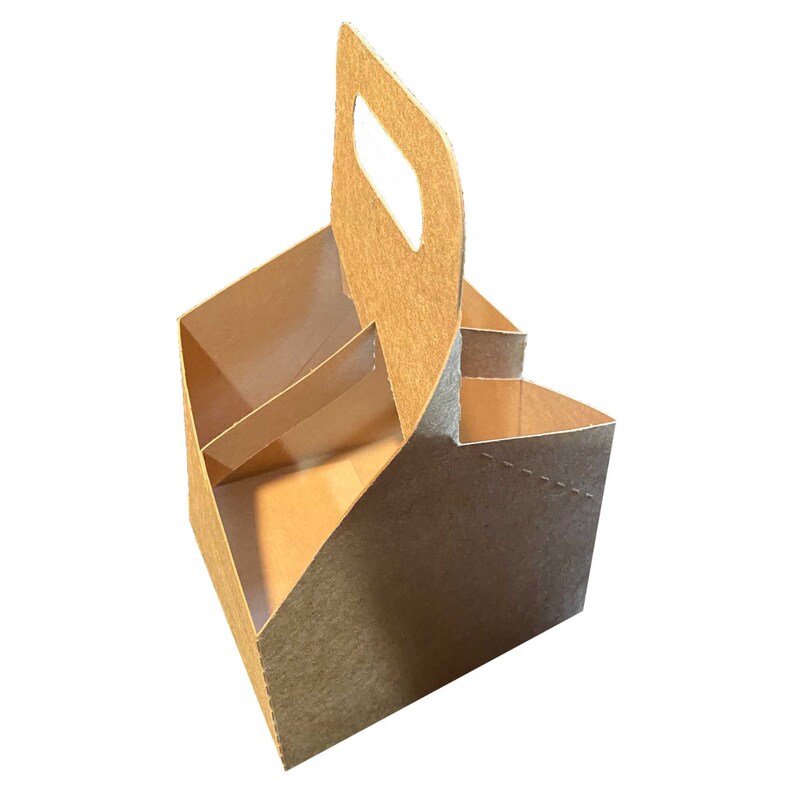 4 Cup Carrier Eco Friendly Heavy Duty Kraft Corrugate Paperboard