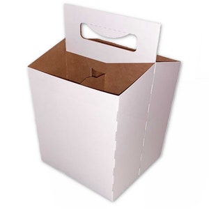 Cardboard Carrier | White 12 oz Bottle Carrier | 4-Pack