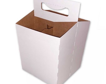 Cardboard Carrier | White 12 oz Bottle Carrier | 4-Pack